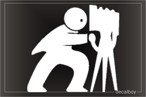 Photographer Old Car Window Decal