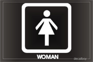 Sign Woman Car Window Decal