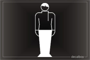 Male 305 Car Window Decal