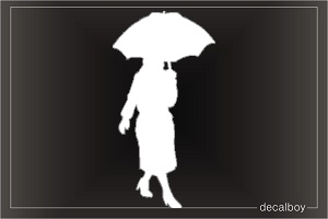 Umbrella 12 Car Window Decal