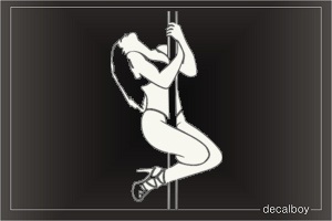 Pole Dancer Lady Car Window Decal