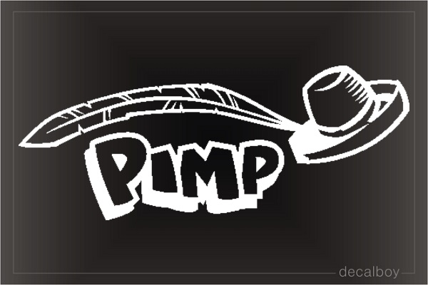 Pimp Hat Car Decal
