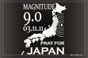 Pray For Japan Car Decal