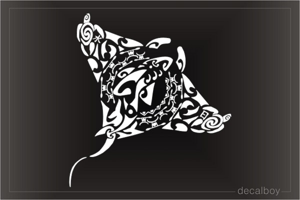 Ray Fish Tribal Window Decal