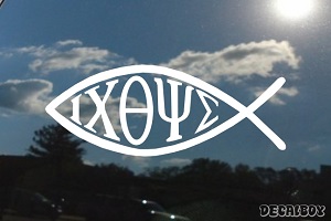 Christian Fish Window Decal