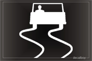 Slippery Wet Sign Car Decal