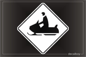 Snowmobile Sign Car Decal