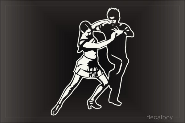 Salsa Dancers 2 Car Window Decal