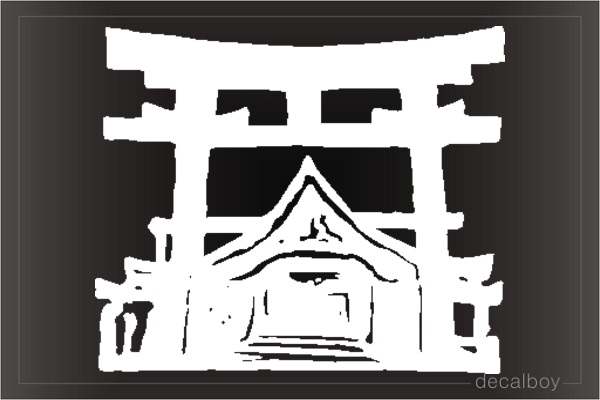 Shinto Shriner Window Decal