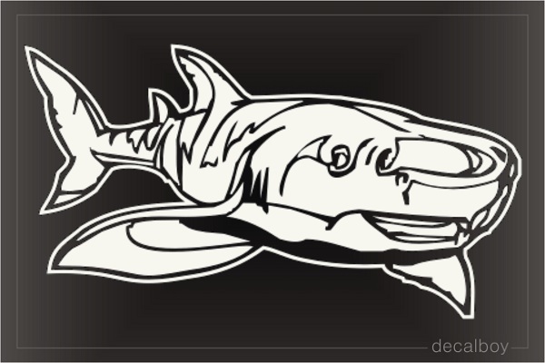 Tiger Shark Window Decal