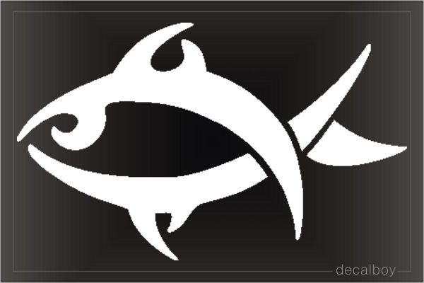 Tribal Fish Window Decal