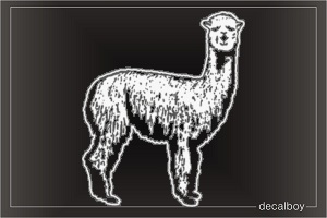 Alpaca Camelid South America Window Decal