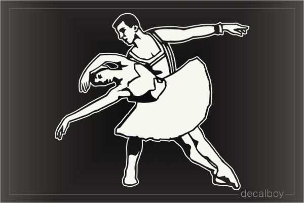 Ballet Dancer Pair Car Window Decal