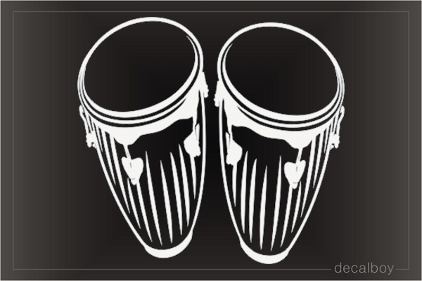 Congas Drums Car Decal