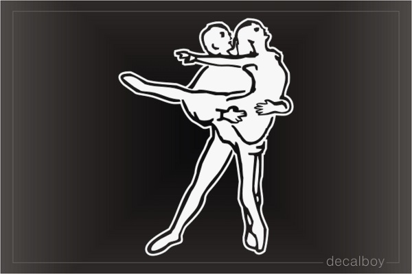 Ballet Dancers Car Window Decal