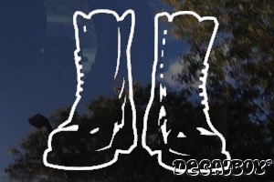 Military Combat Boots Car Decal
