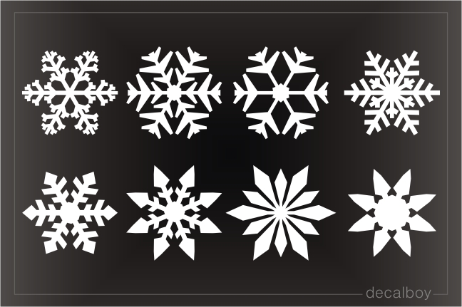 Snowflake Crystals Decal