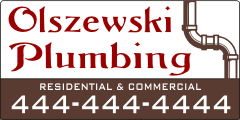 Plumbing Service Magnetic Sign