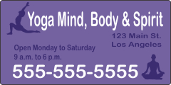 Yoga Classes Magnetic Sign
